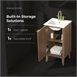 Gabi 18 in. Single Sink Freestanding Warm Walnut Vanity White Ceramic Top