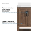 OVE Vegas 24 in. Single Sink Vanity in Spiced Walnut Matte Black