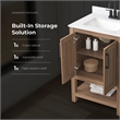 OVE Vegas 24 in. Single Sink Vanity in Spiced Walnut Matte Black