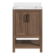 OVE Vegas 24 in. Single Sink Vanity in Spiced Walnut Matte Black
