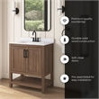 OVE Vegas 30 in. Single Sink Vanity in Spiced Walnut Matte Black