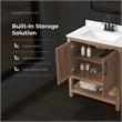 OVE Vegas 30 in. Single Sink Vanity in Spiced Walnut Matte Black