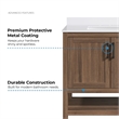 OVE Vegas 36 in. Single Sink Vanity in Spiced Walnut Matte Black