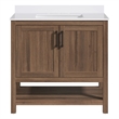 OVE Vegas 36 in. Single Sink Vanity in Spiced Walnut Matte Black