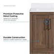 OVE Kansas 24 in. Single Sink Vanity in Spiced Walnut Matte Black