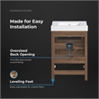 OVE Kansas 24 in. Single Sink Vanity in Spiced Walnut Matte Black