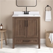 OVE Kansas 30 in. Single Sink Vanity in Spiced Walnut Matte Black