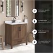 OVE Kansas 30 in. Single Sink Vanity in Spiced Walnut Matte Black