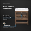 OVE Kansas 30 in. Single Sink Vanity in Spiced Walnut Matte Black