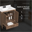 OVE Kansas 30 in. Single Sink Vanity in Spiced Walnut Matte Black