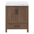 OVE Kansas 30 in. Single Sink Vanity in Spiced Walnut Matte Black