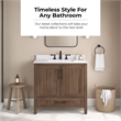 OVE Kansas 36 in. Single Sink Vanity in Spiced Walnut Matte Black