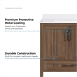 OVE Kansas 36 in. Single Sink Vanity in Spiced Walnut Matte Black
