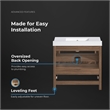 OVE Kansas 36 in. Single Sink Vanity in Spiced Walnut Matte Black