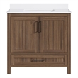 OVE Kansas 36 in. Single Sink Vanity in Spiced Walnut Matte Black
