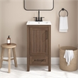 OVE Kansas 18 in. Single Sink Vanity in Spiced Walnut Matte Black