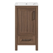 OVE Kansas 18 in. Single Sink Vanity in Spiced Walnut Matte Black