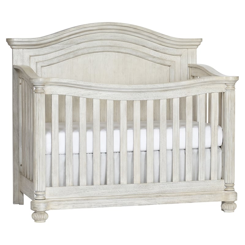 Heritage Baby Products Charleston 4-in-1 Convertible Wood Crib in White