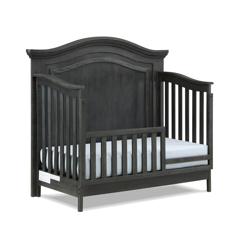 Heritage Baby Products Charleston Wood Toddler Guard Rail in Weathered Brown