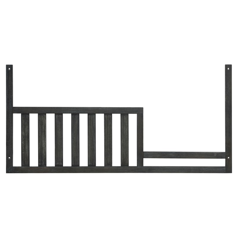 Heritage Baby Products Charleston Wood Toddler Guard Rail in Weathered Brown