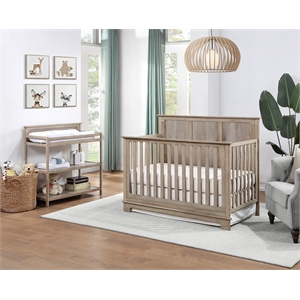 Suite Bebe Grayson Traditional Wood 4-in-1 Convertible Crib in Natural