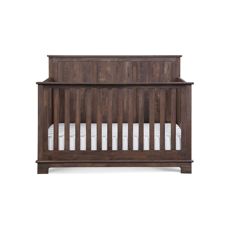 Suite Bebe Grayson Traditional Wood 4-in-1 Convertible Crib in Brown