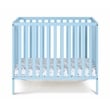 Suite Bebe Palmer Contemporary Wood Mini Crib with Mattress Pad in Baby Blue