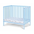 Suite Bebe Palmer Contemporary Wood Mini Crib with Mattress Pad in Baby Blue
