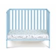 Suite Bebe Palmer Contemporary Wood Mini Crib with Mattress Pad in Baby Blue
