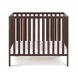Suite Bebe Palmer Contemporary Wood Mini Crib with Mattress Pad in Espresso
