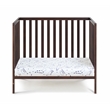 Suite Bebe Palmer Contemporary Wood Mini Crib with Mattress Pad in Espresso