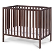 Suite Bebe Palmer Contemporary Wood Mini Crib with Mattress Pad in Espresso
