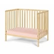 Suite Bebe Palmer Contemporary Wood Mini Crib with Mattress Pad in Natural