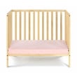 Suite Bebe Palmer Contemporary Wood Mini Crib with Mattress Pad in Natural