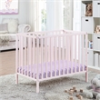 Suite Bebe Palmer Contemporary Wood Mini Crib with Mattress Pad in Pink
