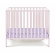 Suite Bebe Palmer Contemporary Wood Mini Crib with Mattress Pad in Pink