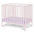 Suite Bebe Palmer Contemporary Wood Mini Crib with Mattress Pad in Pink