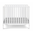 Suite Bebe Palmer Contemporary Wood Mini Crib with Mattress Pad in White