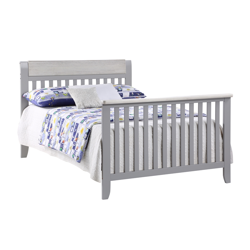 Suite Bebe Hayes Wood 4-in-1 Convertible Crib in Gray/Weathered Granite