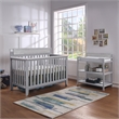Suite Bebe Hayes Wood 4-in-1 Convertible Crib in Gray/Weathered Granite