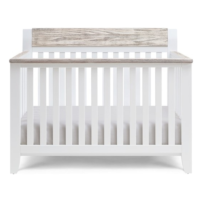 Suite Bebe Hayes Wood 4-in-1 Convertible Crib in White/Natural