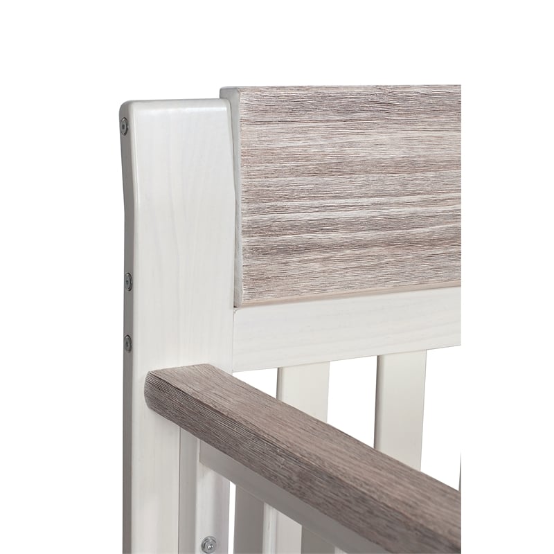 Suite Bebe Hayes Wood 4-in-1 Convertible Crib in White/Natural