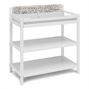 suite bebe hayes traditional wood changing table in white/natural