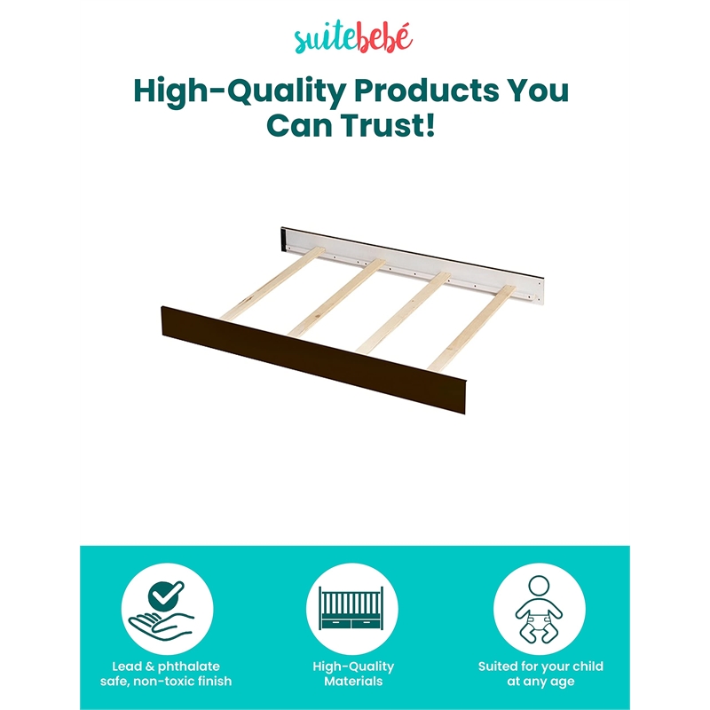 Suite Bebe Hayes Traditional Wood Full Bed Conversion Kit in Coffee