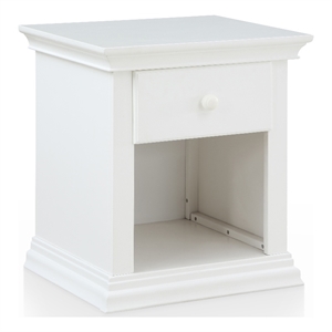 suite bebe hayes traditional wood nightstand in white finish