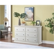 Suite Bebe Alice 6-Drawer Traditional Wood Double Dresser in White