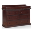 Suite Bebe Hardwood Universal 6 Drawer Fully Assembled Double Dresser Espresso