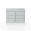 Suite Bebe Hardwood Universal 6 Drawer Fully Assembled Double Dresser Gray