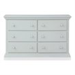 Suite Bebe Hardwood Universal 6 Drawer Fully Assembled Double Dresser Gray