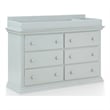 Suite Bebe Hardwood Universal 6 Drawer Fully Assembled Double Dresser Gray